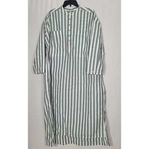 Striped Green and White Maxi Dress
